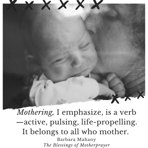 mothering verb