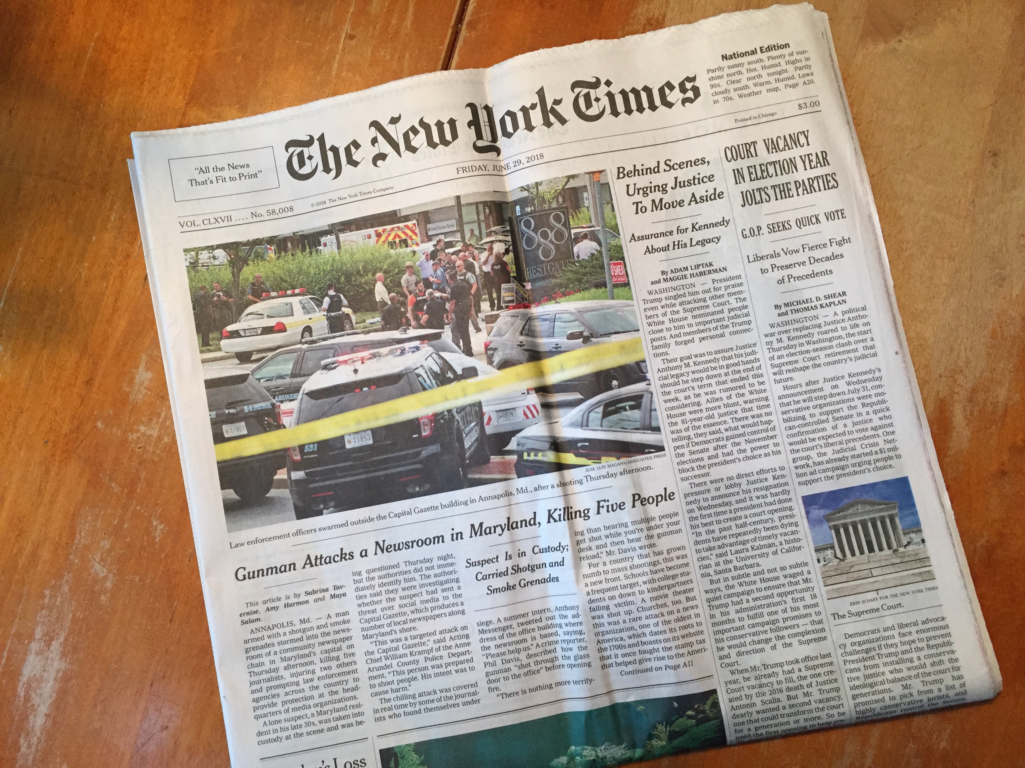 front page NYT