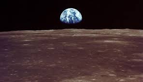 blue marble from moonscape